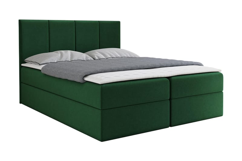 Laggano Kontinentalseng 140x200 cm + Overmadrass - Grønn - Møbler - Senger - Kontinentalsenger