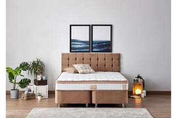 Latrona Kontinentalseng Dobbel 180x200 cm - Lysebrun - Møbler - Senger - Kontinentalsenger