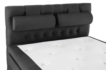 Lucky Komplett Sengepakke 140x200 Polyeter Diamant Sengegavl - Nakkepute Stor Svart/Grå - Møbler - Senger - Komplett sengepakke