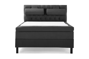 Lucky Komplett Sengepakke 140x200 Polyeter Diamant Sengegavl - Nakkepute Stor Svart/Grå - Møbler - Senger - Komplett sengepakke