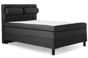 Lucky Komplett Sengepakke 140x200 Polyeter Diamant Sengegavl - Nakkepute Stor Svart/Grå - Møbler - Senger - Komplett sengepakke