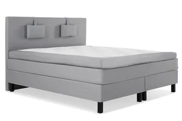 Lucky Komplett Sengepakke 180x200 Lateks Glatt Sengegavl - Nakkepute Liten Mellomgrå - Møbler - Senger - Komplett sengepakke