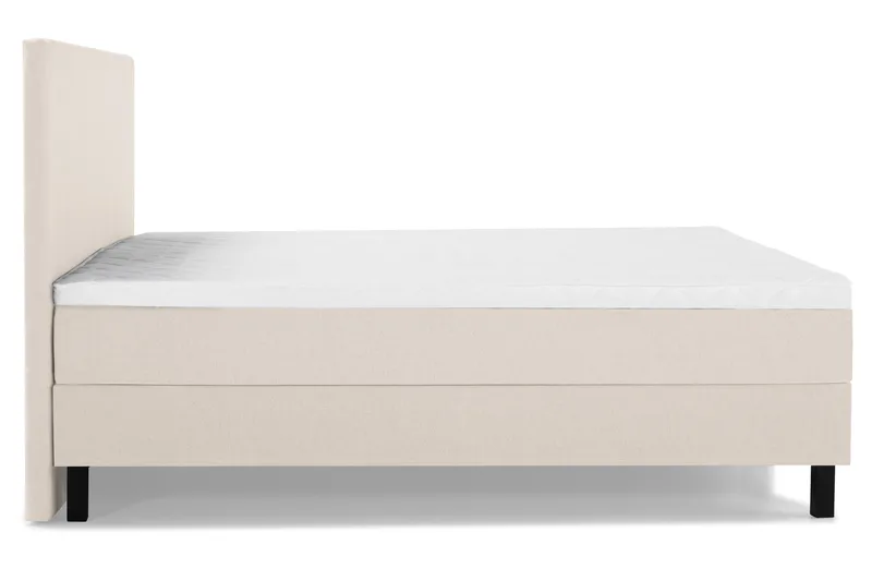 Lucky Komplett Sengepakke 180x200 Skum Glatt Sengegavl - Beige - Møbler - Senger - Komplett sengepakke