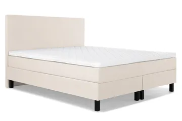 Lucky Komplett Sengepakke 180x200 Skum Glatt Sengegavl - Beige - Møbler - Senger - Komplett sengepakke