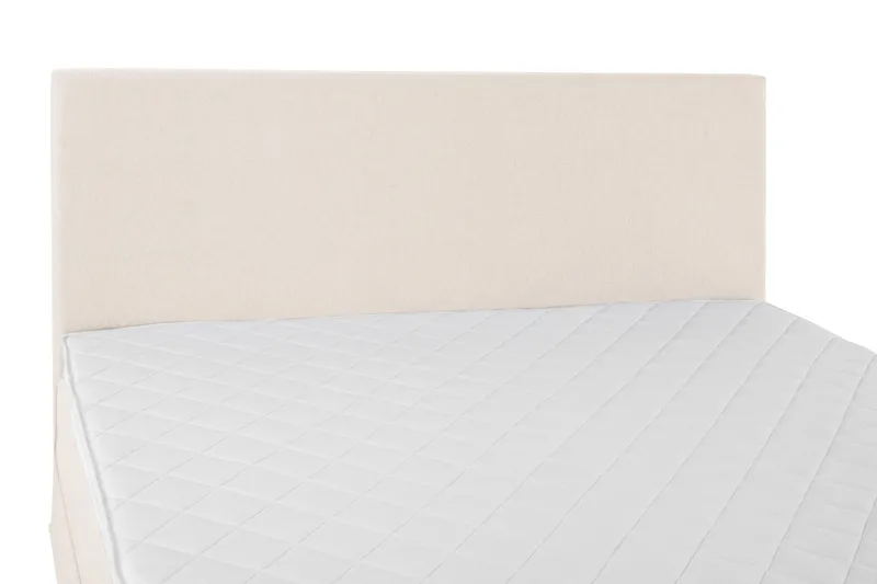 Lucky Komplett Sengepakke 180x200 Skum Glatt Sengegavl - Beige - Møbler - Senger - Komplett sengepakke