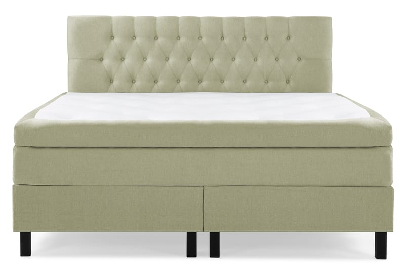 Lucky Komplett Sengepakke 180x200 Polyeter Diamant Sengegavl, Grønn
