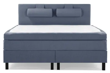 Lucky Komplett Sengepakke 180x200 Polyeter Glatt Sengegavl - Nakkepute Stor Mørkeblå - Møbler - Senger - Komplett sengepakke