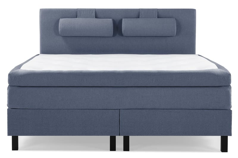 Lucky Komplett Sengepakke 180x200 Polyeter Glatt Sengegavl - Nakkepute Stor Mørkeblå - Møbler - Senger - Komplett sengepakke