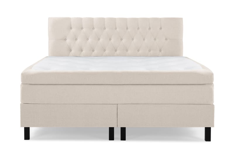 Lucky Komplett Sengpakke 160x200 cm Dobbeltseng med Sengegavl, Beige