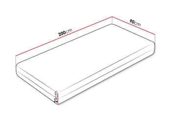 Flynt Fjærmadrass 90x200 cm - Hvit - Møbler - Senger - Madrasser - Rammemadrass & springfjærmadrass