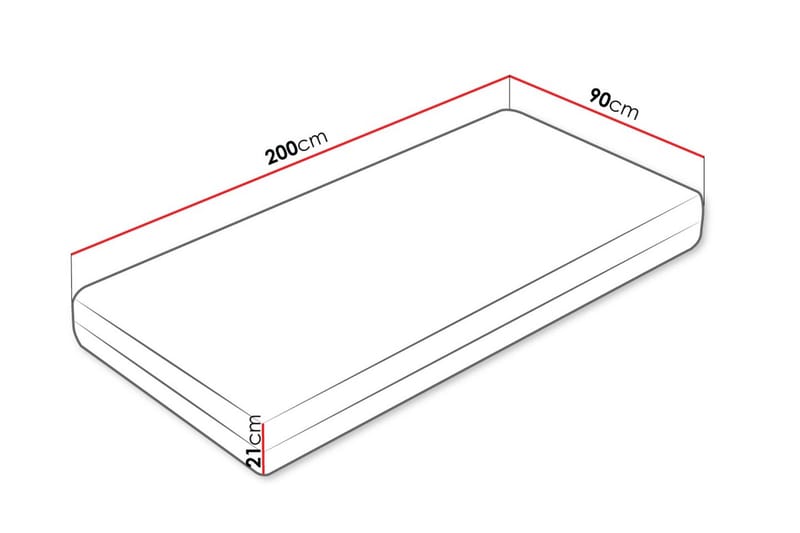 Flynt Fjærmadrass 90x200 cm - Hvit - Møbler - Senger - Madrasser - Rammemadrass & springfjærmadrass