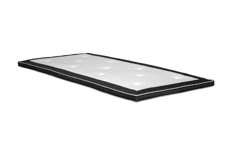 Ardenza Overmadrass 90x200 cm Polyeter Ancona, Svart/Hvit