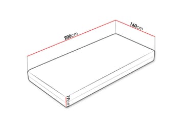 Hartsville Madrass 160x200 cm - Hvit - Møbler - Senger - Madrasser - Overmadrass