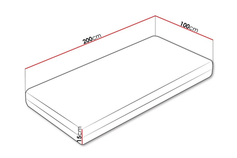 Arigna Skummadrass 100x200 cm - Møbler - Senger - Madrasser - Skummadrass