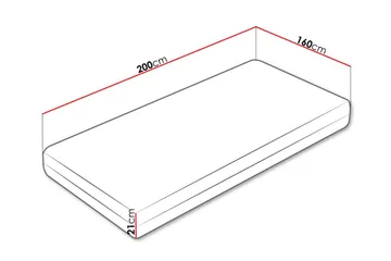 Arigna Fjærmadrass 160x200 cm - Møbler - Senger - Madrasser - Rammemadrass & springfjærmadrass