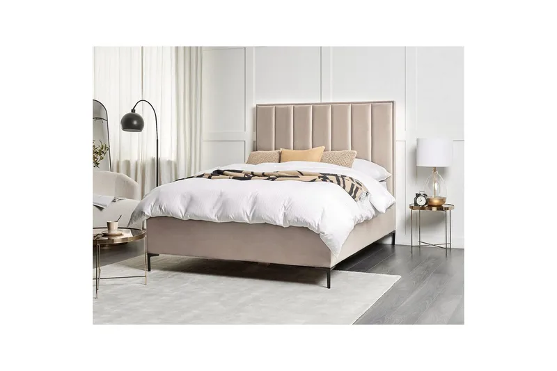 Sängram Beige 160x200 - Møbler - Senger - Seng med oppbevaring