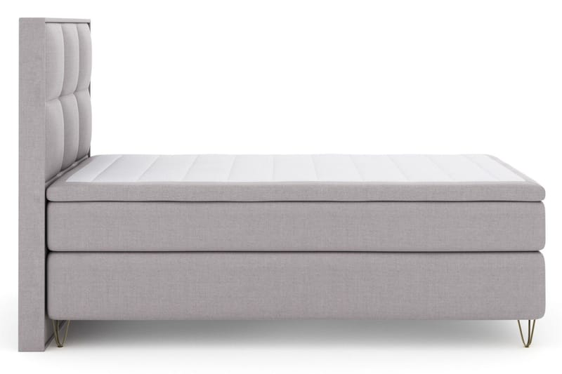 Select No 5 Komplett Sengepakke 120x200 Medium Lateks - Lysegrå/V-formede Metallben - Møbler - Senger - Komplett sengepakke