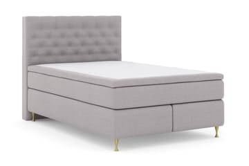 Select No 5 Komplett Sengepakke 140x200 Fast Watergel - Lysegrå/Gullben - Møbler - Senger - Komplett sengepakke