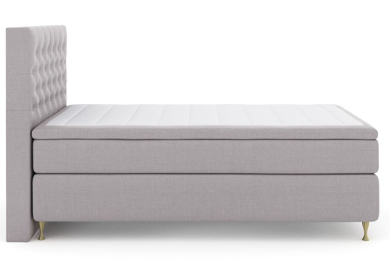 Select No 5 Komplett Sengepakke 140x200 Fast Watergel - Lysegrå/Gullben - Møbler - Senger - Komplett sengepakke