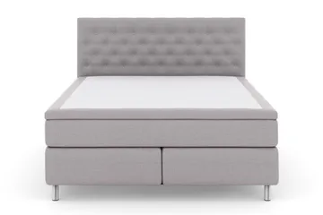 Select No 5 Komplett Sengepakke 160x200 Fast Lateks - Lysegrå/Metallben - Møbler - Senger - Komplett sengepakke