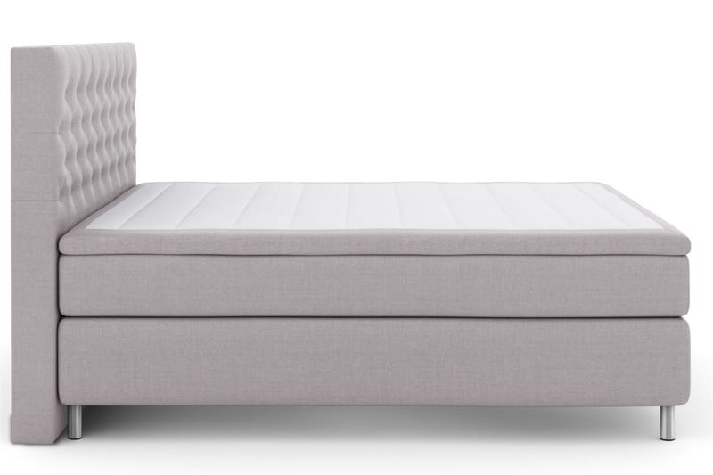 Select No 5 Komplett Sengepakke 160x200 Fast Lateks - Lysegrå/Metallben - Møbler - Senger - Komplett sengepakke