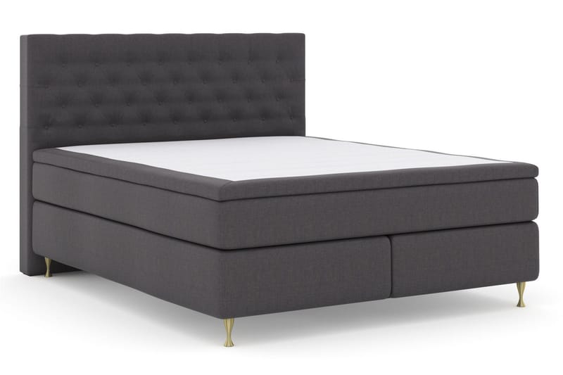 Select No 5 Komplett Sengepakke 160x200 Medium Lateks - Mørkegrå/Gullben - Møbler - Senger - Komplett sengepakke