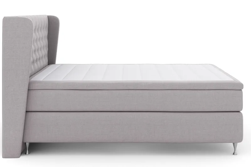 Select No 5 Komplett Sengepakke 180x200 Fast/Medium Lateks - Lysegrå/Sølvben - Møbler - Senger - Komplett sengepakke