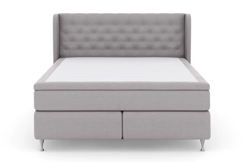 Select No 5 Komplett Sengepakke 180x200 Fast/Medium Lateks - Lysegrå/Sølvben - Møbler - Senger - Komplett sengepakke