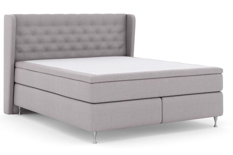 Select No 5 Komplett Sengepakke 180x200 Fast/Medium Lateks - Lysegrå/Sølvben - Møbler - Senger - Komplett sengepakke