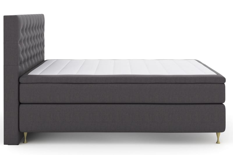 Select No 5 Komplett Sengepakke 210x210 Fast Lateks - Mørkegrå/Gullben - Møbler - Senger - Komplett sengepakke