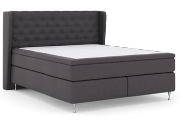 Select No 5 Komplett Sengepakke 210x210 Fast Lateks - Mørkegrå/Sølvben - Møbler - Senger - Komplett sengepakke