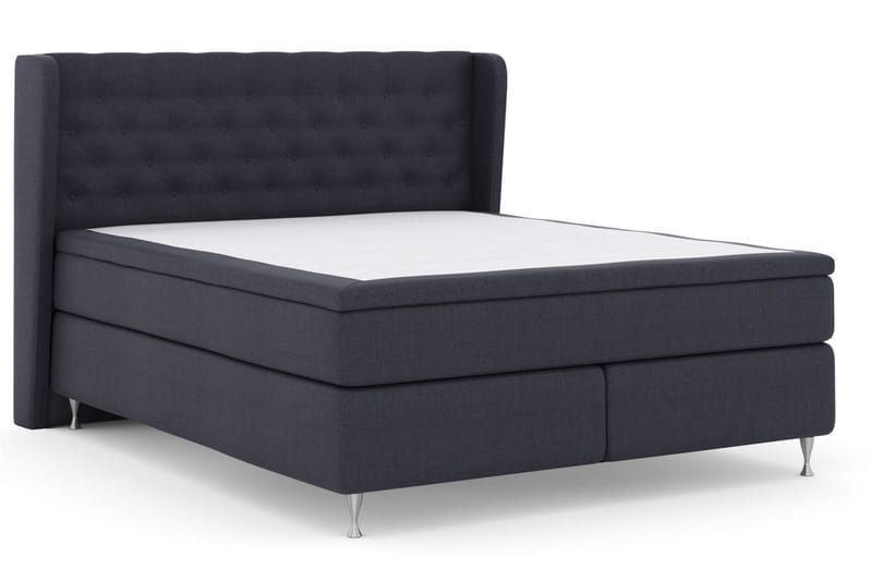 Select No 5 Komplett Sengepakke 210x210 Fast Watergel - Blå/Sølvben - Møbler - Senger - Komplett sengepakke