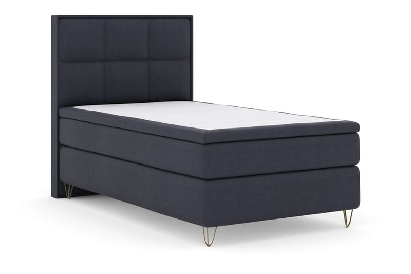 Select No 6 Komplett Sengepakke 120x200 Fast Watergel - Blå/V-formede Metallben - Møbler - Senger - Komplett sengepakke