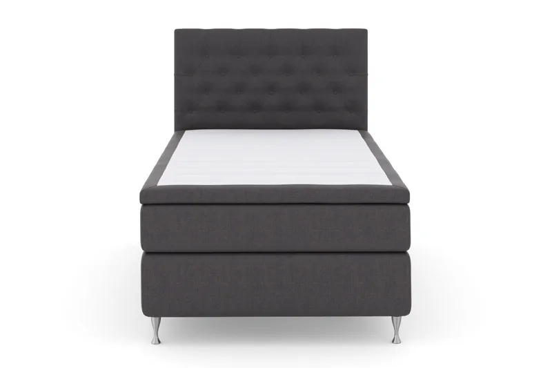 Select No 6 Komplett Sengepakke 120x200 Fast Watergel - Mørkegrå/Sølvben - Møbler - Senger - Komplett sengepakke