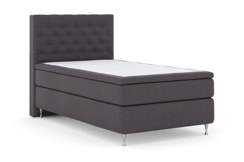 Select No 6 Komplett Sengepakke 120x200 Fast Watergel - Mørkegrå/Sølvben - Møbler - Senger - Komplett sengepakke