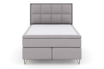 Select No 6 Komplett Sengepakke 140x200 Fast Memory/Pocket - Lysegrå/V-formede Metallben - Møbler - Senger - Komplett sengepakke