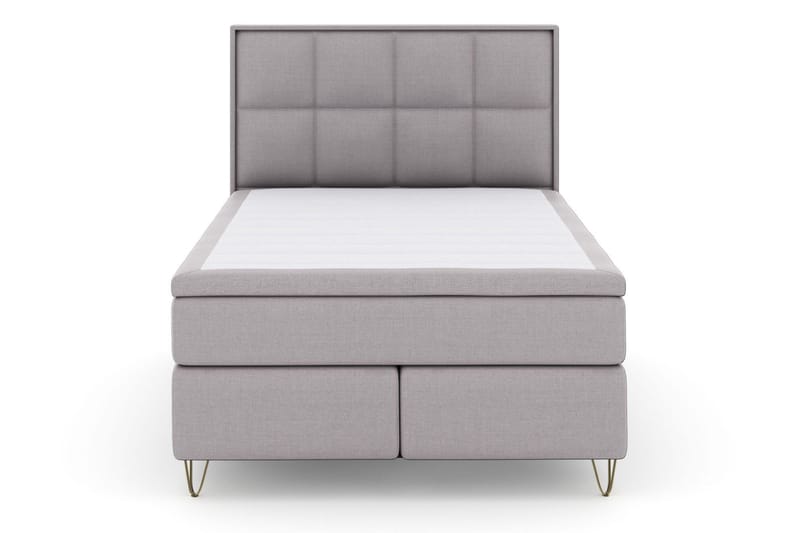 Select No 6 Komplett Sengepakke 140x200 Fast Memory/Pocket - Lysegrå/V-formede Metallben - Møbler - Senger - Komplett sengepakke