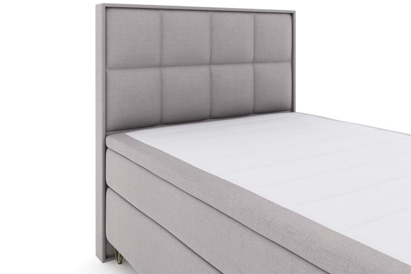 Select No 6 Komplett Sengepakke 140x200 Fast Memory/Pocket - Lysegrå/V-formede Metallben - Møbler - Senger - Komplett sengepakke