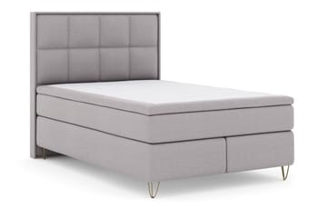 Select No 6 Komplett Sengepakke 140x200 Fast Memory/Pocket - Lysegrå/V-formede Metallben - Møbler - Senger - Komplett sengepakke