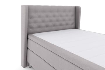 Select No 6 Komplett Sengepakke 140x200 Medium Memory/Pocket - Lysegrå/Metallben - Møbler - Senger - Komplett sengepakke