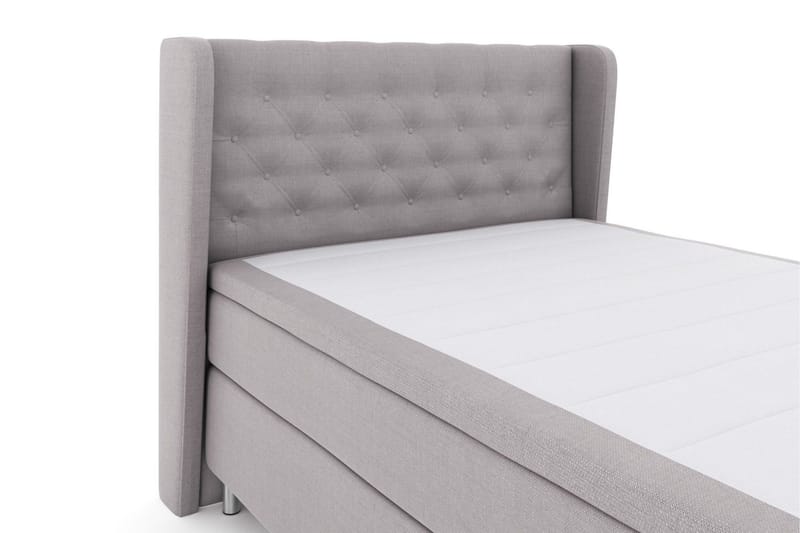 Select No 6 Komplett Sengepakke 140x200 Medium Memory/Pocket - Lysegrå/Metallben - Møbler - Senger - Komplett sengepakke