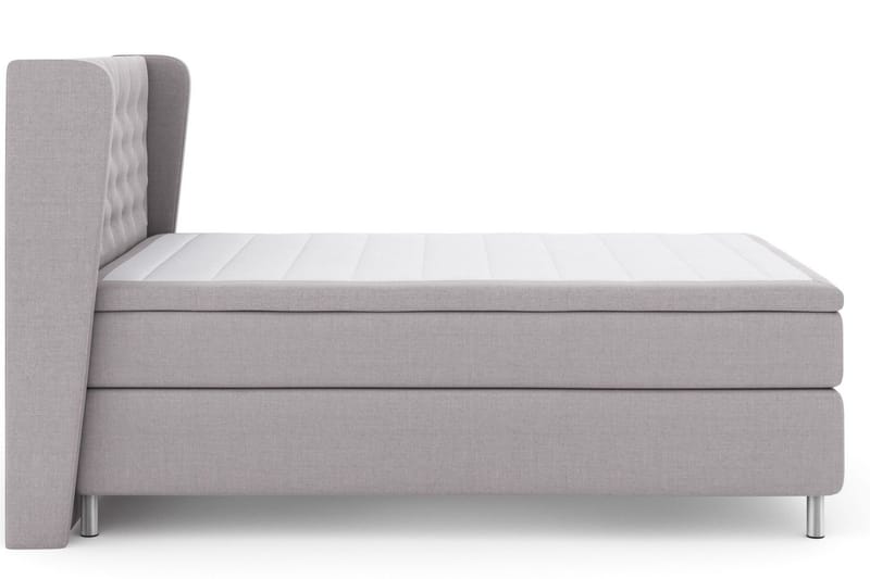 Select No 6 Komplett Sengepakke 140x200 Medium Memory/Pocket - Lysegrå/Metallben - Møbler - Senger - Komplett sengepakke