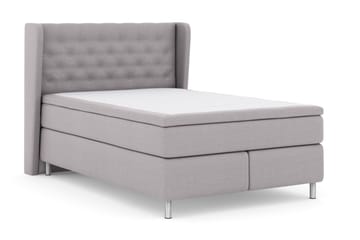 Select No 6 Komplett Sengepakke 140x200 Medium Memory/Pocket - Lysegrå/Metallben - Møbler - Senger - Komplett sengepakke