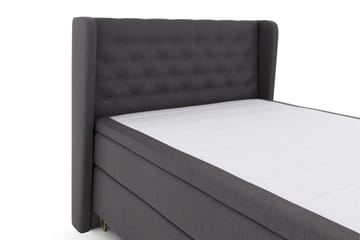 Select No 6 Komplett Sengepakke 140x200 Medium Memory/Pocket - Mørkegrå/V-formede Metallben - Møbler - Senger - Komplett sengepakke