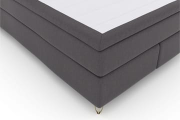 Select No 6 Komplett Sengepakke 140x200 Medium Memory/Pocket - Mørkegrå/V-formede Metallben - Møbler - Senger - Komplett sengepakke