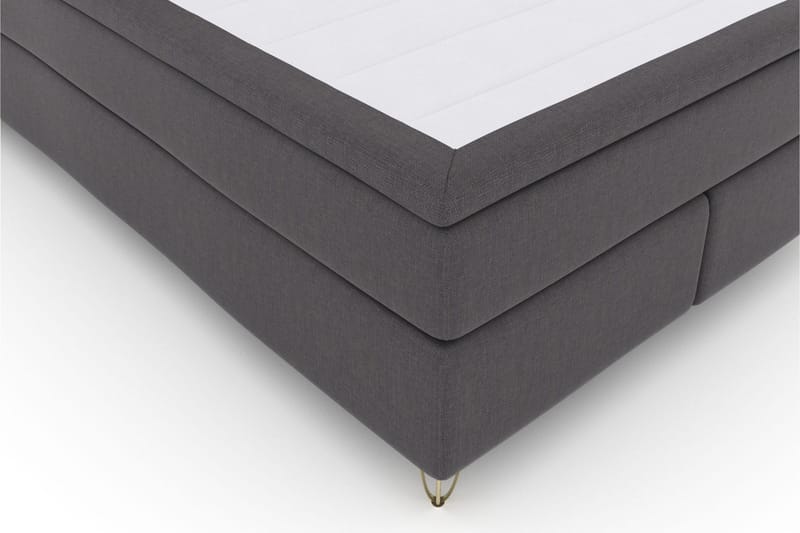 Select No 6 Komplett Sengepakke 140x200 Medium Memory/Pocket - Mørkegrå/V-formede Metallben - Møbler - Senger - Komplett sengepakke