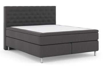 Select No 6 Komplett Sengepakke 160x200 Fast/Medium Watergel - Mørkegrå/Metallben - Møbler - Senger - Komplett sengepakke