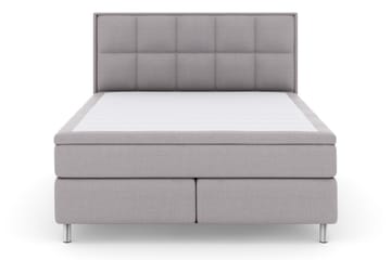 Select No 6 Komplett Sengepakke 160x200 F/M Memory/Pocket - Lysegrå/Metallben - Møbler - Senger - Komplett sengepakke