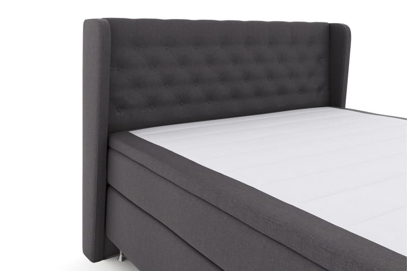 Select No 6 Komplett Sengepakke 160x200 F/M Memory/Pocket - Mørkegrå/Sølvben - Møbler - Senger - Komplett sengepakke