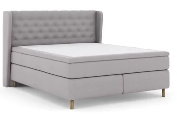 Select No 6 Komplett Sengepakke 160x200 Medium Watergel - Lysegrå/Kopperben - Møbler - Senger - Komplett sengepakke